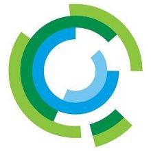 Logo de Québec International : quatre cercles de couleurs, mais leur longueur varie. Vert pâle, vert foncé, bleu ciel.